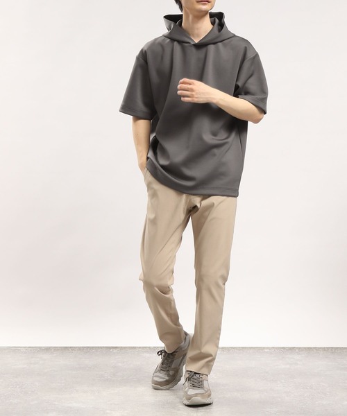 GLOBAL WORK Smile Seed Store（グローバルワーク スマイルシードストア）の「ダンボールスウェットパーカー半袖/181002（パーカー・メンズ・ブラック/チャコール/ネイビー/ベージュ・MEDIUM/LARGE/SMALL/X-LARGE）」の10枚目の写真