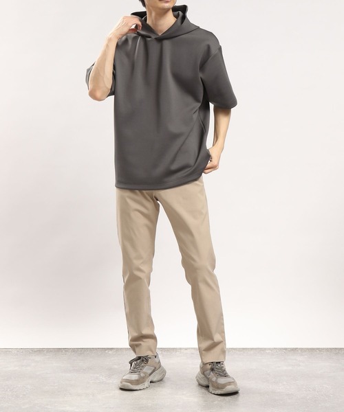 GLOBAL WORK Smile Seed Store（グローバルワーク スマイルシードストア）の「ダンボールスウェットパーカー半袖/181002（パーカー・メンズ・ブラック/チャコール/ネイビー/ベージュ・MEDIUM/LARGE/SMALL/X-LARGE）」の11枚目の写真