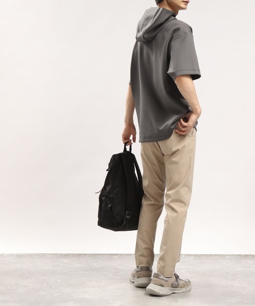 GLOBAL WORK Smile Seed Store（グローバルワーク スマイルシードストア）の「ダンボールスウェットパーカー半袖/181002（パーカー・メンズ・ブラック/チャコール/ネイビー/ベージュ・MEDIUM/LARGE/SMALL/X-LARGE）」の12枚目の写真