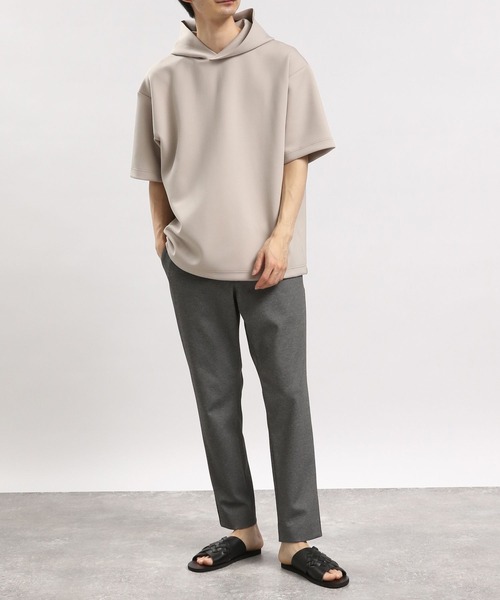 GLOBAL WORK Smile Seed Store（グローバルワーク スマイルシードストア）の「ダンボールスウェットパーカー半袖/181002（パーカー・メンズ・ブラック/チャコール/ネイビー/ベージュ・MEDIUM/LARGE/SMALL/X-LARGE）」の19枚目の写真