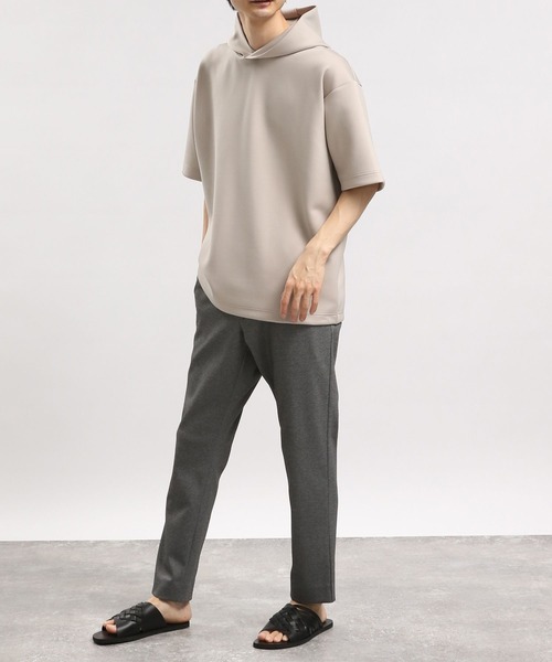 GLOBAL WORK Smile Seed Store（グローバルワーク スマイルシードストア）の「ダンボールスウェットパーカー半袖/181002（パーカー・メンズ・ブラック/チャコール/ネイビー/ベージュ・MEDIUM/LARGE/SMALL/X-LARGE）」の20枚目の写真