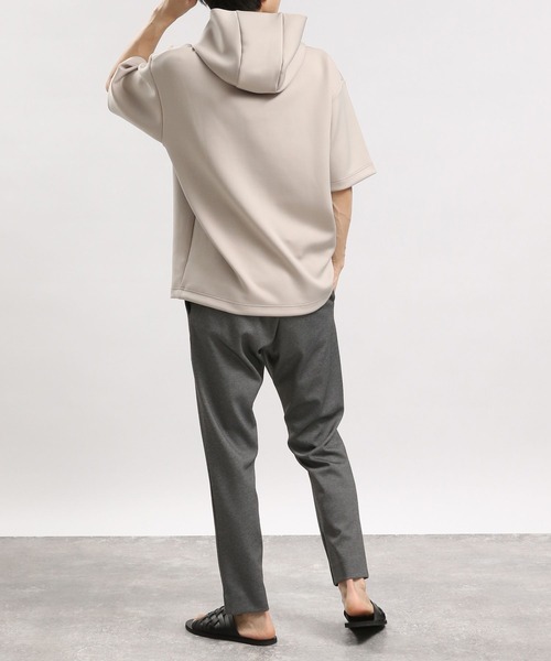 GLOBAL WORK Smile Seed Store（グローバルワーク スマイルシードストア）の「ダンボールスウェットパーカー半袖/181002（パーカー・メンズ・ブラック/チャコール/ネイビー/ベージュ・MEDIUM/LARGE/SMALL/X-LARGE）」の21枚目の写真