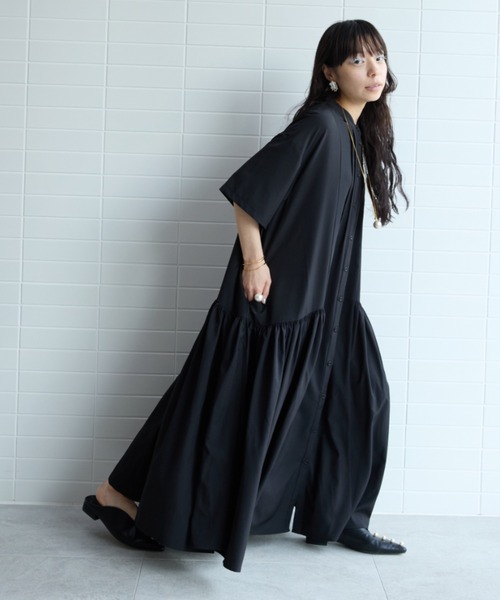 manana suerte(マニャーナスエルテ)の「サイドギャザーワンピース(ワンピース・レディース・ブラック/レッド/イエロー/ブルー・FREE)」の17枚目の写真