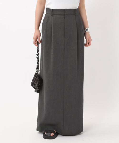 AP STUDIO（エーピーストゥディオ）の「タックマキシスカート（スカート・レディース・チャコールグレー・38/36）」の3枚目の写真