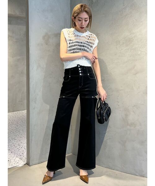 EMODA(エモダ)の「ブレイドメッシュタンクトップ(タンクトップ・レディース・ブラック/グレー/ホワイト/ブルー・FREE)」の20枚目の写真