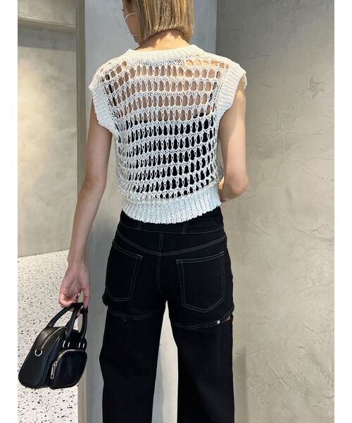 EMODA(エモダ)の「ブレイドメッシュタンクトップ(タンクトップ・レディース・ブラック/グレー/ホワイト/ブルー・FREE)」の18枚目の写真