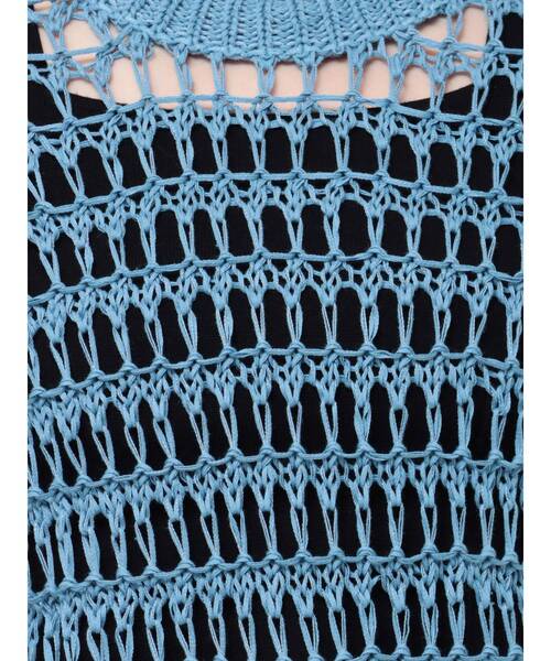 EMODA(エモダ)の「ブレイドメッシュタンクトップ(タンクトップ・レディース・ブラック/グレー/ホワイト/ブルー・FREE)」の6枚目の写真