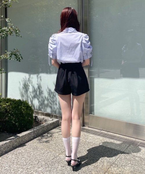 NOMAE（ノーマエ）の「リボンギャザースリーブブラウス（シャツ/ブラウス・レディース・ホワイト/ブルー/ブルー系その他/ピンク・FREE）」の11枚目の写真