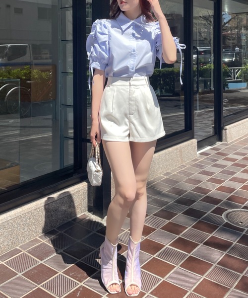 NOMAE（ノーマエ）の「リボンギャザースリーブブラウス（シャツ/ブラウス・レディース・ホワイト/ブルー/ブルー系その他/ピンク・FREE）」の17枚目の写真