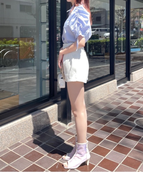 NOMAE（ノーマエ）の「リボンギャザースリーブブラウス（シャツ/ブラウス・レディース・ホワイト/ブルー/ブルー系その他/ピンク・FREE）」の19枚目の写真