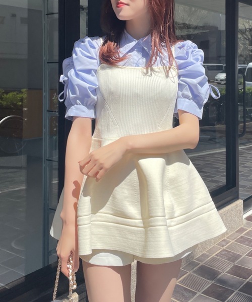 NOMAE（ノーマエ）の「リボンギャザースリーブブラウス（シャツ/ブラウス・レディース・ホワイト/ブルー/ブルー系その他/ピンク・FREE）」の21枚目の写真