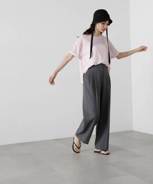 N.（N. Natural Beauty Basic）（エヌエヌナチュラルビューティーベーシック）の「◆ツータックライトワイドパンツ《S Size Line》（スラックス・レディース・チャコールグレー/ベージュ/ブラウン・MEDIUM/SMALL）」の11枚目の写真