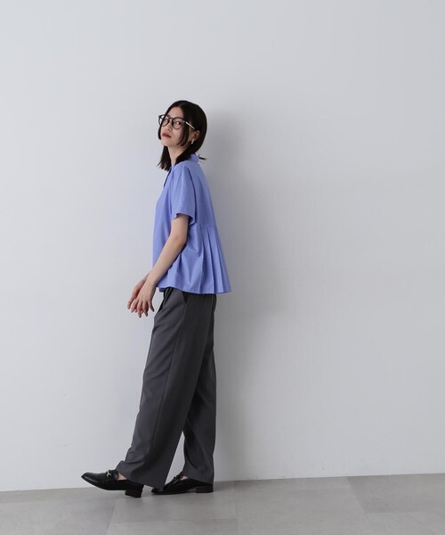 N.（N. Natural Beauty Basic）（エヌエヌナチュラルビューティーベーシック）の「◆ツータックライトワイドパンツ《S Size Line》（スラックス・レディース・チャコールグレー/ベージュ/ブラウン・MEDIUM/SMALL）」の20枚目の写真