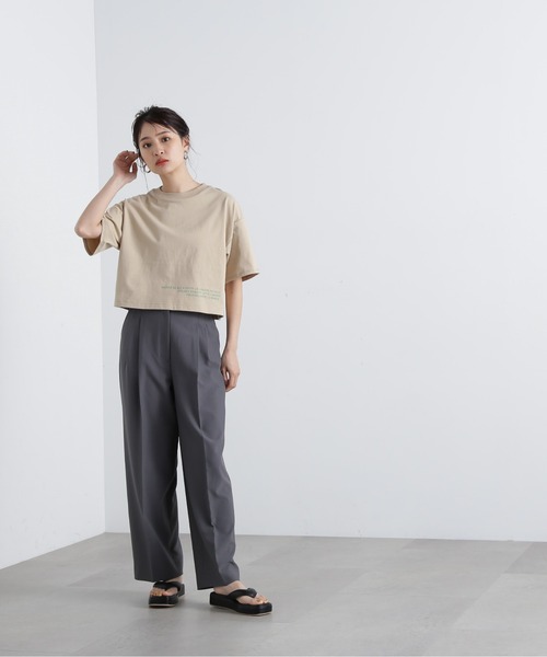 N.（N. Natural Beauty Basic）（エヌエヌナチュラルビューティーベーシック）の「◆ツータックライトワイドパンツ《S Size Line》（スラックス・レディース・チャコールグレー/ベージュ/ブラウン・MEDIUM/SMALL）」の5枚目の写真