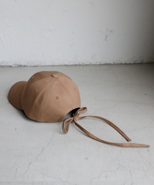 14+（イチヨンプラス）の「バックリボン キャップ レディース uv（キャップ・レディース・ブラック/ピンクベージュ/ホワイト/ベージュ・MEDIUM）」の6枚目の写真