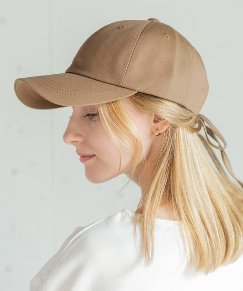 14+（イチヨンプラス）の「バックリボン キャップ レディース uv（キャップ・レディース・ブラック/ピンクベージュ/ホワイト/ベージュ・MEDIUM）」の19枚目の写真