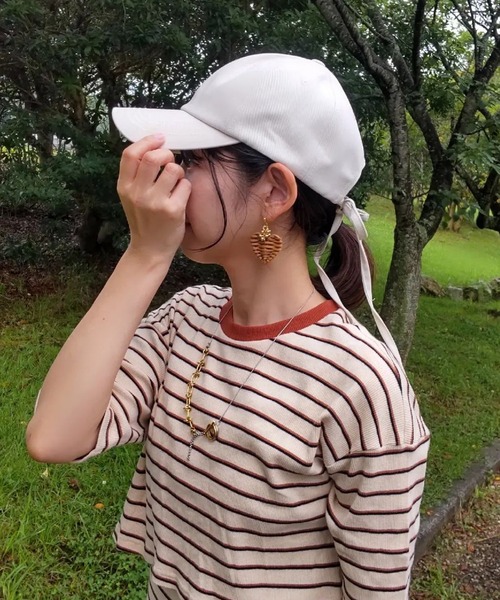 14+(イチヨンプラス)の「バックリボン キャップ レディース uv(キャップ・レディース・ブラック/ピンクベージュ/ホワイト/ベージュ・MEDIUM)」の21枚目の写真