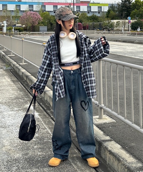 shrita（シュリータ）の「フード付きチェックシャツ【キッズでも着れるSサイズ展開あり】（シャツ/ブラウス・キッズ・ネイビー/ブラック・L/S/M）」の8枚目の写真