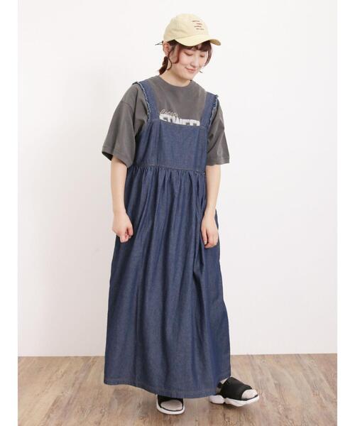 Samansa Mos2（サマンサ モスモス）の「ピグメントロゴTシャツ（Tシャツ/カットソー・レディース・キナリ/イエロー/グリーン/チャコールグレー・F）」の17枚目の写真