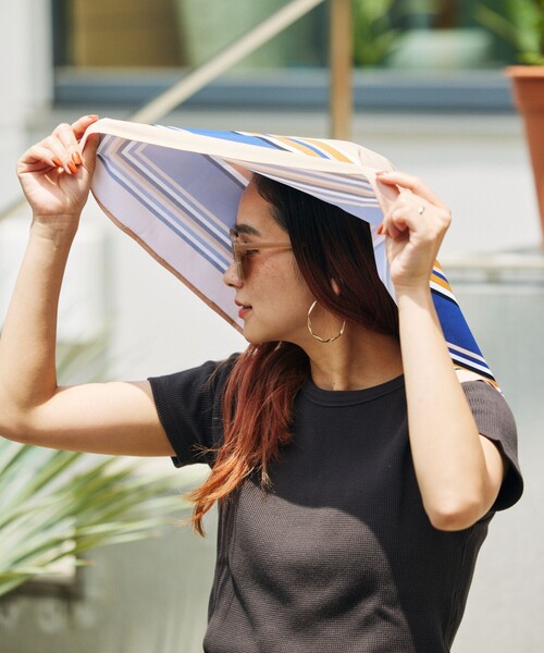 FREAK'S STORE（フリークスストア）の「icy/アイシー 別注 とっさにスカーフ（バンダナ/スカーフ・メンズ・ブラック/ネイビー・ONE SIZE）」の7枚目の写真