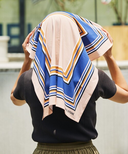 FREAK'S STORE（フリークスストア）の「icy/アイシー 別注 とっさにスカーフ（バンダナ/スカーフ・メンズ・ブラック/ネイビー・ONE SIZE）」の9枚目の写真