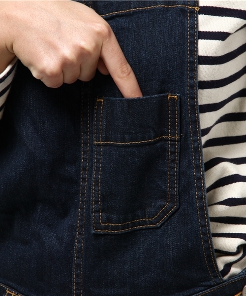 Discoat Parisien（ディスコートパリシアン）の「デニムスキニーサロペット（サロペット/オーバーオール・レディース・ネイビー・MEDIUM/LARGE）」の7枚目の写真