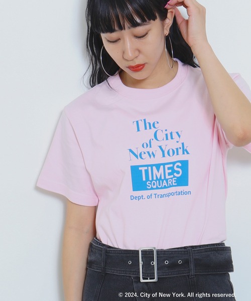 Ray BEAMS（レイビームス）の「NYC × GOOD ROCK SPEED × Ray BEAMS / 別注 NYC Tシャツ（Tシャツ/カットソー・レディース・サックスブルー/ピンク・ONE SIZE）」の16枚目の写真