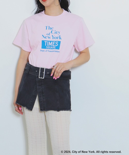 Ray BEAMS（レイビームス）の「NYC × GOOD ROCK SPEED × Ray BEAMS / 別注 NYC Tシャツ（Tシャツ/カットソー・レディース・サックスブルー/ピンク・ONE SIZE）」の18枚目の写真