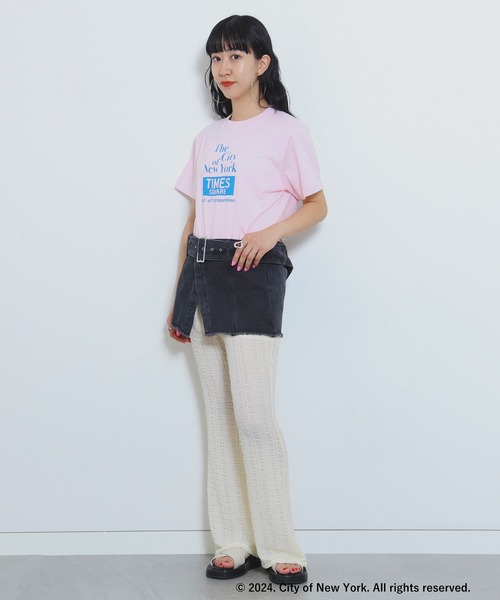 Ray BEAMS（レイビームス）の「NYC × GOOD ROCK SPEED × Ray BEAMS / 別注 NYC Tシャツ（Tシャツ/カットソー・レディース・サックスブルー/ピンク・ONE SIZE）」の20枚目の写真