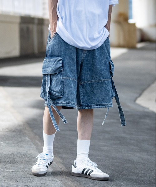 JOHN'S CLOSET(ジョンズクローゼット)の「【13】2WAY タクティカルワイドカーゴ デニムパンツ(デニムパンツ・メンズ・ネイビー/ブラック・MEDIUM/LARGE)」の8枚目の写真