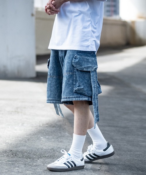 JOHN'S CLOSET(ジョンズクローゼット)の「【13】2WAY タクティカルワイドカーゴ デニムパンツ(デニムパンツ・メンズ・ネイビー/ブラック・MEDIUM/LARGE)」の9枚目の写真