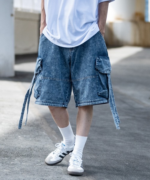 JOHN'S CLOSET(ジョンズクローゼット)の「【13】2WAY タクティカルワイドカーゴ デニムパンツ(デニムパンツ・メンズ・ネイビー/ブラック・MEDIUM/LARGE)」の10枚目の写真