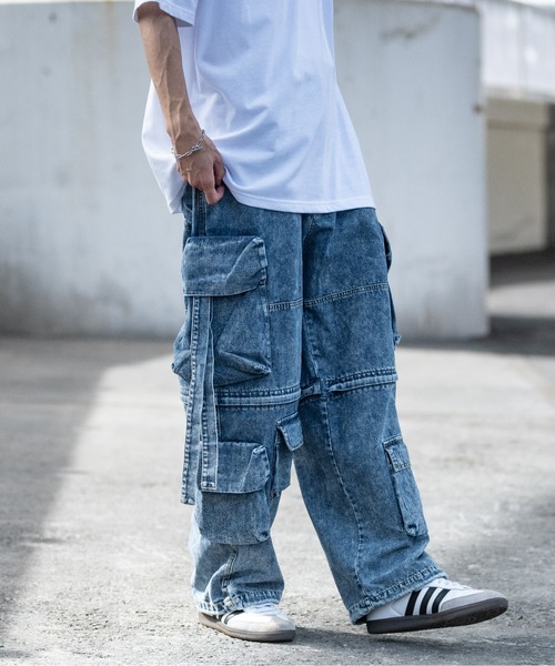 JOHN'S CLOSET(ジョンズクローゼット)の「【13】2WAY タクティカルワイドカーゴ デニムパンツ(デニムパンツ・メンズ・ネイビー/ブラック・MEDIUM/LARGE)」の16枚目の写真