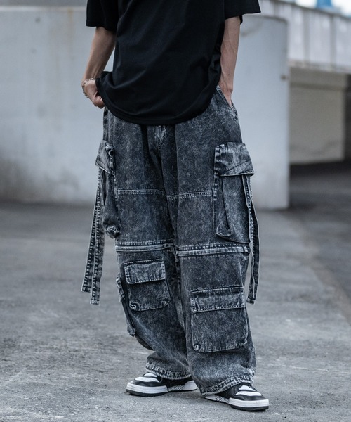 13】2WAY タクティカルワイドカーゴ デニムパンツ（デニムパンツ