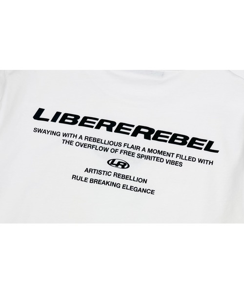 LIBERE（リベーレ）の「『LIBERE REBLE』REBEL LOGO TEE（Tシャツ/カットソー・メンズ・ホワイト/ネイビー/ブラック・LARGE/MEDIUM/SMALL）」の4枚目の写真