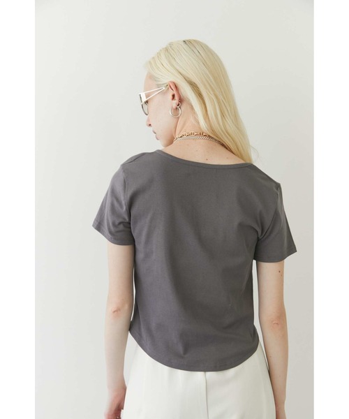 Solace(ソレイス)の「切替Tシャツ(Tシャツ/カットソー・レディース・ブラック/グレー/ホワイト・FREE)」の5枚目の写真