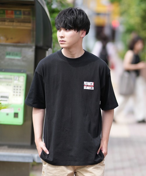PIZZANISTA!(ピッザニスタ)の「【ムラサキスポーツ限定】PIZZANISTA/ピッザニスタ 半袖Tee オーバーサイズ ユニセックス PNTM242-01(Tシャツ/カットソー・メンズ・ホワイト/ブラック・XL/L/M)」の9枚目の写真