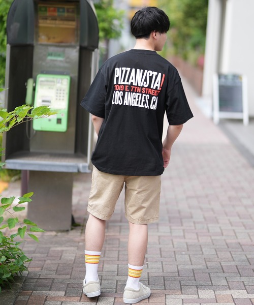 PIZZANISTA!(ピッザニスタ)の「【ムラサキスポーツ限定】PIZZANISTA/ピッザニスタ 半袖Tee オーバーサイズ ユニセックス PNTM242-01(Tシャツ/カットソー・メンズ・ホワイト/ブラック・XL/L/M)」の13枚目の写真
