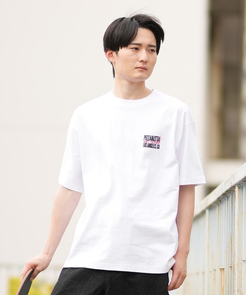 PIZZANISTA!(ピッザニスタ)の「【ムラサキスポーツ限定】PIZZANISTA/ピッザニスタ 半袖Tee オーバーサイズ ユニセックス PNTM242-01(Tシャツ/カットソー・メンズ・ホワイト/ブラック・XL/L/M)」の3枚目の写真