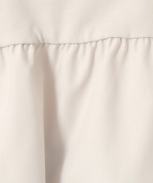 DRESKIP（ドレスキップ）の「◆【UV】 ほんのり甘い 異素材ペプラムトップス（Tシャツ/カットソー・レディース・ライトグレー/ブラック/オフホワイト/イエロー/グリーン・02/03/04）」の9枚目の写真