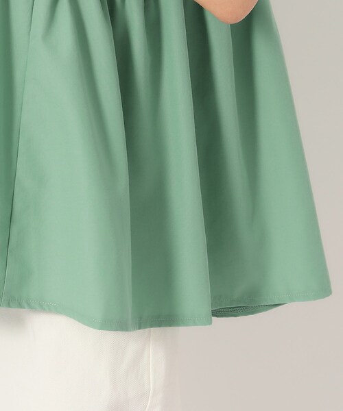 DRESKIP（ドレスキップ）の「◆【UV】 ほんのり甘い 異素材ペプラムトップス（Tシャツ/カットソー・レディース・ライトグレー/ブラック/オフホワイト/イエロー/グリーン・02/03/04）」の13枚目の写真