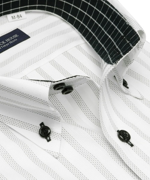 TOKYO SHIRTS(トウキョウシャツ)の「形態安定ノーアイロン ドゥエボットーニ 長袖ビジネスワイシャツ(ビジネスシャツ・メンズ・グレー・首回り43cm-裄丈86cm/首回り42cm-裄丈86cm/首回り42cm-裄丈82cm/首回り41cm-裄丈86cm/首回り41cm-裄丈82cm/首回り39cm-裄丈84cm/首回り39cm-裄丈80cm/首回り37cm-裄丈80cm/首回り43cm-裄丈82cm/首回り37cm-裄丈84cm)」の2枚目の写真