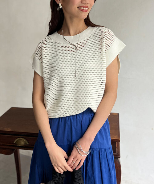 Chez toi（シェトワ）の「コットンメッシュニットフレンチ