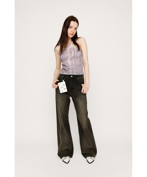 EZRA EB-STRAIGHT PT-E SLY デニム スライ SLY EZRA EB－STRAIGHT PT－E （BLK） - ファッション