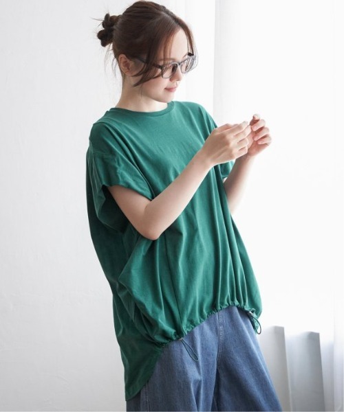 LBC(エルビーシー)の「【接触冷感】フロントスピンドルプルオーバー(Tシャツ/カットソー・レディース・ホワイト/チャコールグレー/ダークグリーン/イエロー・M)」の3枚目の写真