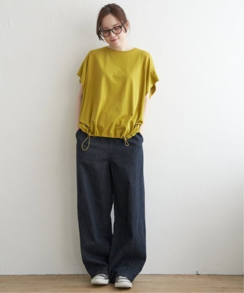 LBC(エルビーシー)の「【接触冷感】フロントスピンドルプルオーバー(Tシャツ/カットソー・レディース・ホワイト/チャコールグレー/ダークグリーン/イエロー・M)」の10枚目の写真