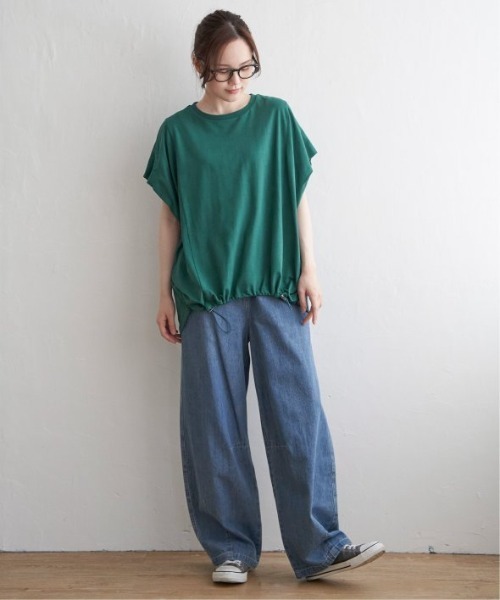 LBC(エルビーシー)の「【接触冷感】フロントスピンドルプルオーバー(Tシャツ/カットソー・レディース・ホワイト/チャコールグレー/ダークグリーン/イエロー・M)」の12枚目の写真