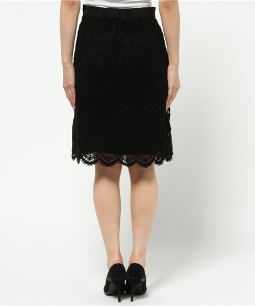 SIMONE LIST（シモーヌリスト）の「ケミカルレーススカート（スカート・レディース・アイボリー/ブラック・38）」の5枚目の写真