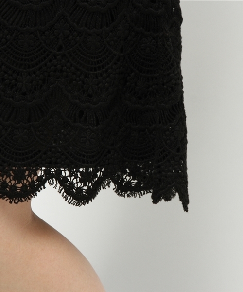 SIMONE LIST（シモーヌリスト）の「ケミカルレーススカート（スカート・レディース・アイボリー/ブラック・38）」の8枚目の写真