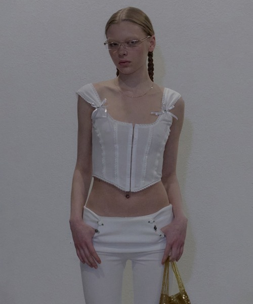 SCULPTOR タンクトップ xxs SCULPTOR（スカルプター）の「Rosy Terry Corset Top/ロージー